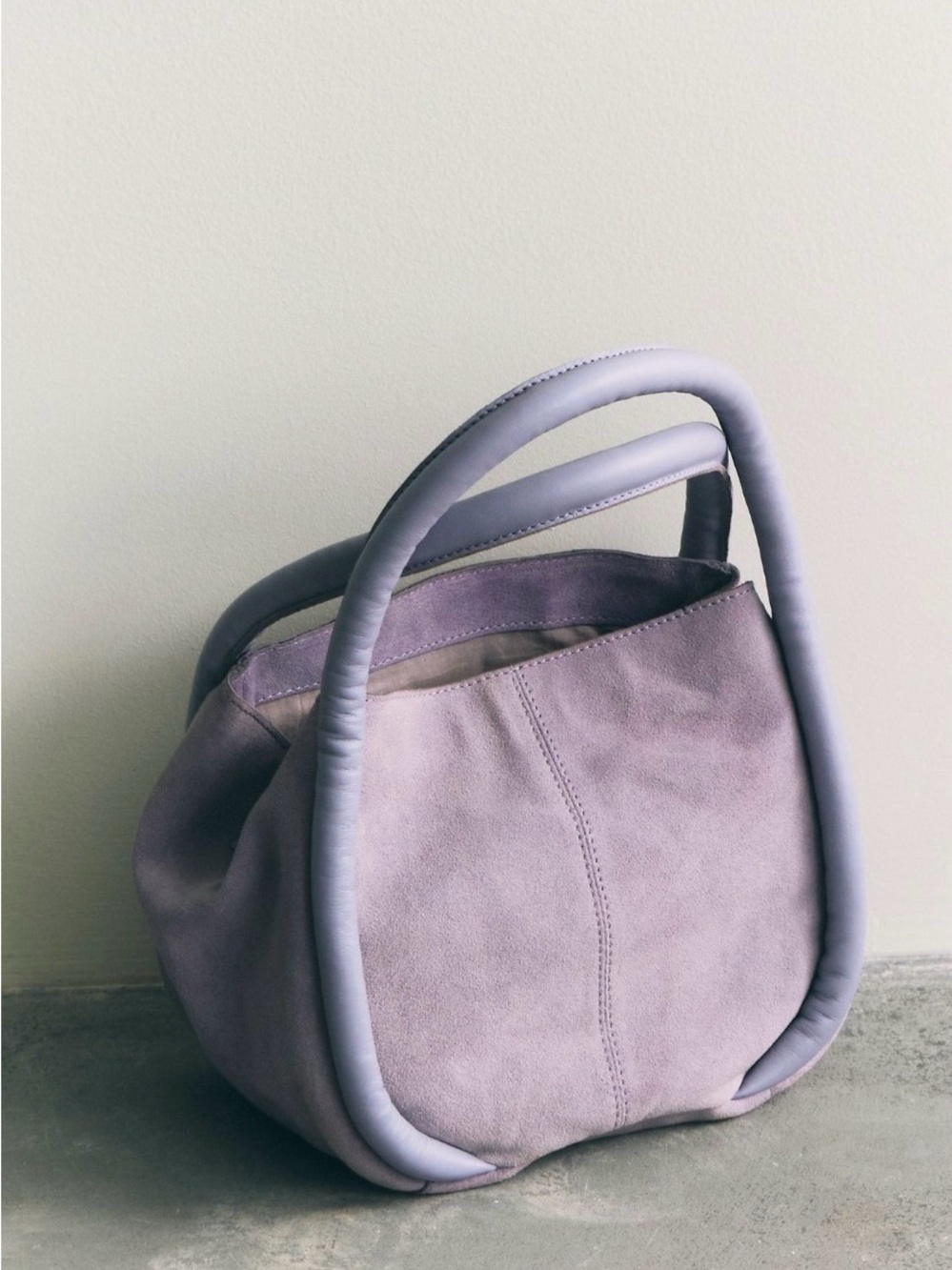 NWT Free People Barlow Suede Bucket Bag in Fields of Lilac